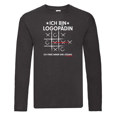 Lösung finden: Logopädin | Sprachtherapie Long Sleeve Schwarz