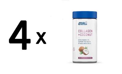 4 x Applied Nutrition Collagen + Coconut - 180 caps