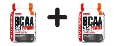 2 x Nutrend BCAA 4:1:1 Powder, Orange - 500g