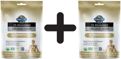 2 x Garden of Life Dr. Formulated Organic Fiber, Unflavored - 192g