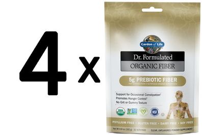 4 x Garden of Life Dr. Formulated Organic Fiber, Unflavored - 192g