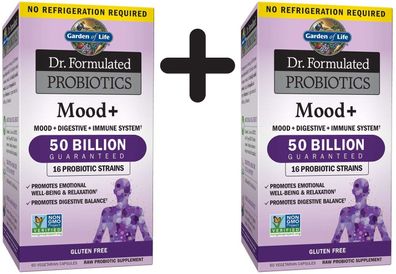 2 x Garden of Life Dr. Formulated Probiotics Mood+ - 60 vcaps