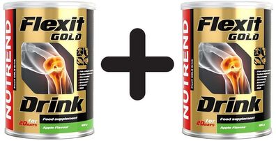 2 x Nutrend Flexit Gold Drink, Apple - 400g