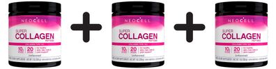 3 x NeoCell Super Collagen Peptides Type 1 & 3, Unflavored - 200g