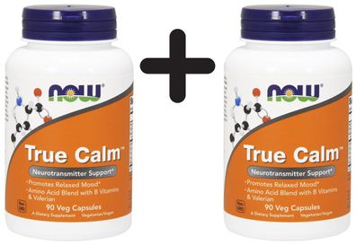 2 x NOW Foods True Calm - 90 vcaps