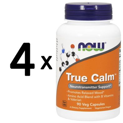 4 x NOW Foods True Calm - 90 vcaps