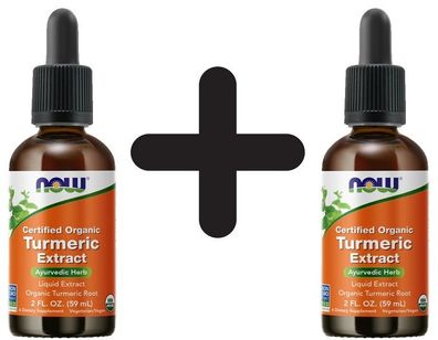 2 x NOW Foods Turmeric Extract Liquid, Organic - 59 ml