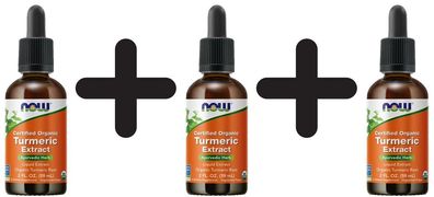 3 x NOW Foods Turmeric Extract Liquid, Organic - 59 ml