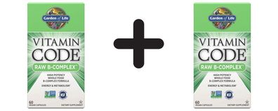 2 x Garden of Life Vitamin Code RAW B-Complex - 60 vcaps