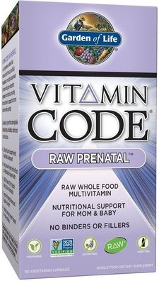 Vitamin Code RAW Prenatal - 180 vcaps