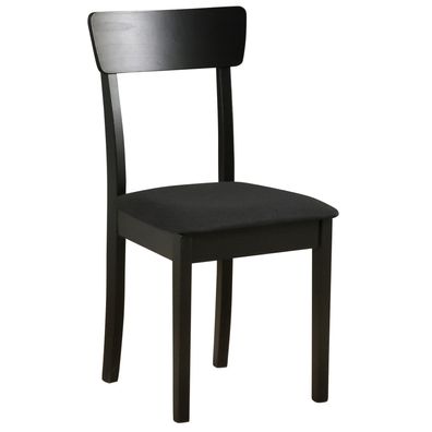 Selsey Wehron - Esszimmerstuhl mit Polstersitz, Schwarz