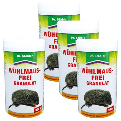 4 x DR. Stähler Wühlmausfrei Granulat, 300 g