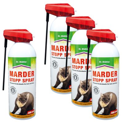 4 x DR. Stähler Marder Stopp Spray, 400 ml