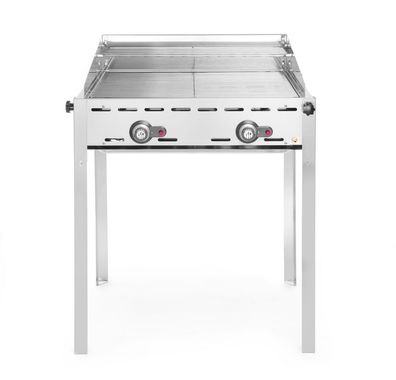 Hendi Gasgrill Grillsystem Green Fire mit 2 Brenner und Windschutz