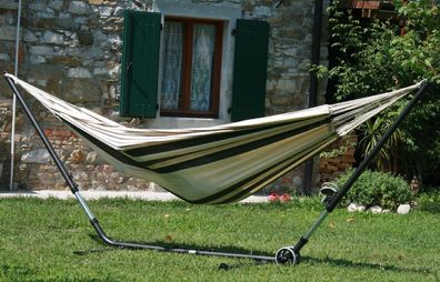 MacaMex Cuba GiganteHängemattenständer Metall im Set mit Brasil Comfort Premium