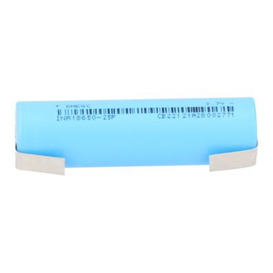 DMEGC 18650 25P Li-Ion Zelle 2500 mAh mit U-Lötfahne – kompakt & leistungsstark