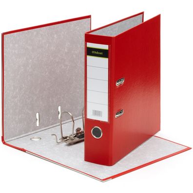2 x Ordner A4 8 cm PP Kunststoff Rot Aktenordner Briefordner Breit 80 mm"
