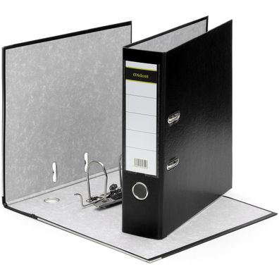 160 x Ordner A4 8 cm PP Kunststoff Schwarz Aktenordner Briefordner Breit 80 mm"