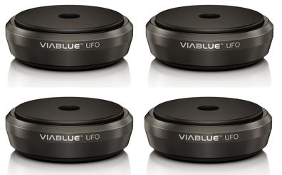 Viablue UFO XL / HighEnd Vibrationsdämper / Absorber schwarz / 4 Stück / ...300 kg