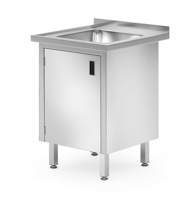 Hendi Spülschrank mit Flügeltür und Aufkantung Profi Line 600x600x850mm