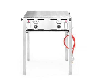 Hendi Gasgrill Roast-Master Ausführung Heavy Duty aus Edelstahl mit Zubehör
