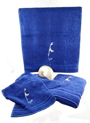 Gästetuch Set Sylt royal-blau in Geschenkbox
