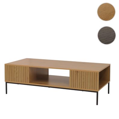 Couchtisch HWC-O39, Tisch Sofatisch Beistelltisch Ablage, Melamin MDF 39x120x60cm