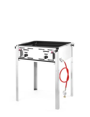 Hendi Grill-Master Maxi mit verchromten Rost emailierten Bräter