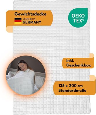 HARMONY® Gewichtsdecke 135 x 200 cm 9 kg I hypoallergen und waschbar I Schwere Anti