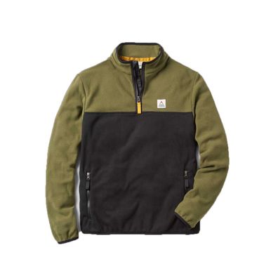 Passenger Fleece Set Off Recycled 1/4 Zip khaki - Größe: S
