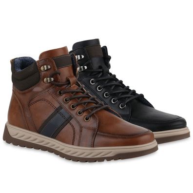 VAN HILL Herren Leicht Gefütterte Worker Boots Bequeme Profil-Sohle