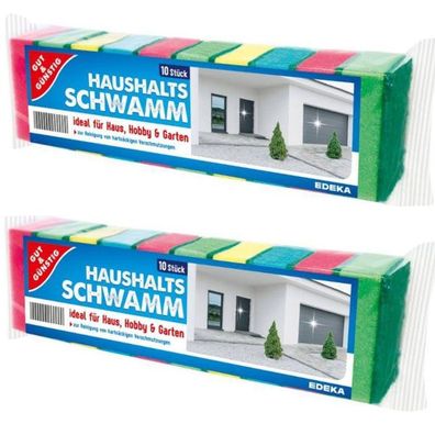 G&G Universal-Schwämme Farbenfroh - 2 x 10 Stück