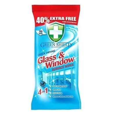 Green Shield Glas- und Fensterbefeuchtertüchern 70 Stück