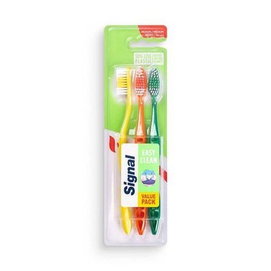Signal Easy Clean Mittelzahnbürsten 3er Pack