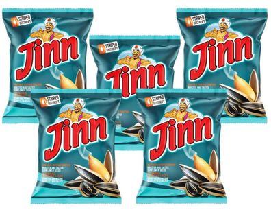 Sonnenblumenkerne Jinn 5 x 300 g Striped Salt geröstet und gesalzt ungeschält