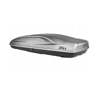 QLS Dachbox Stella 480 mit Montagesystem Dachkoffer 440 L Volumen silber 11308