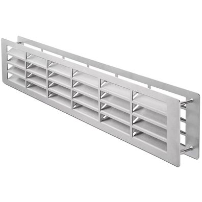 Hochwertiges Türlüftungsgitter 500x100 mm aus Edelstahl – DIN-konform - Paar