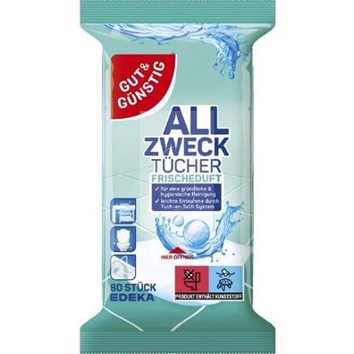 Edeka Universelle Feuchttücher Frischeduft - 80 Stück