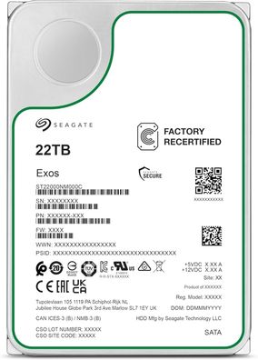 Seagate Exos?ST22000NM000C 22?TB Enterprise HDD
