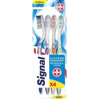 Signal Professional System Medium Zahnbürsten – 4 Stück