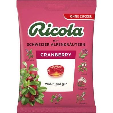 Ricola Cranberry Kräuterbonbon zuckerfrei 75 g