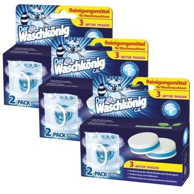Der Waschkönig Waschmaschinen-Reinigungstabletten - 3x Packungen
