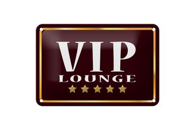 Blechschild 18 x 12 cm VIP Lounge 5 Sterne
