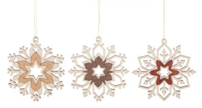 Baumbehang Schneekristalle (6) 7cm NEU Christbaumbehang Baumschmuck Weihnachten
