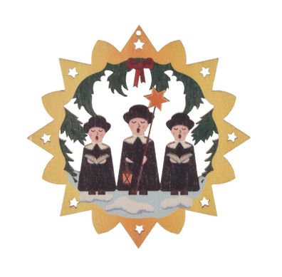 Baumbehang Kurrende bunt (VE 6) BxH 6x6cm NEU Christbaumschmuck Weihnachtsbaum E