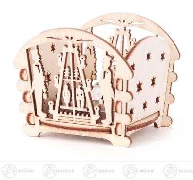 Teelichthalter Pyramide BxHxT 7 cmx6 cmx7 cm NEU Erzgebirge Teelichtständer
