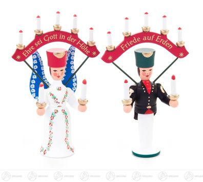 Engel &amp; Bergmann Miniatur Engel und Bergmann mit Joch H=ca 5,5 cm NEU Erzgebirge