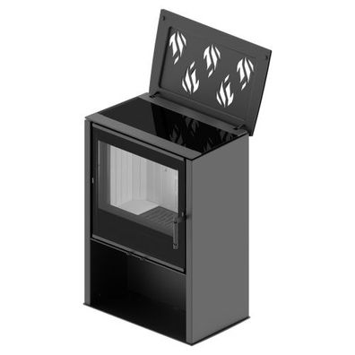 Kaminofen Hitze LUPO M 8,7 kW Freistehender Kamin mit Heizplatte Ofen Holzofen