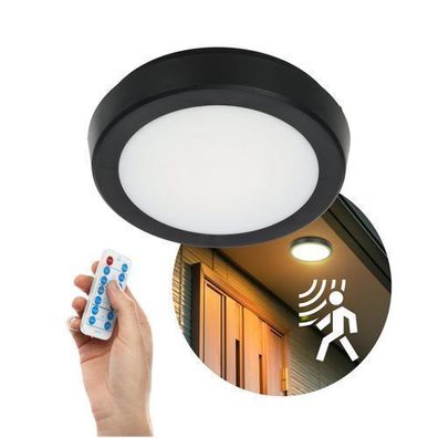 Deckenleuchte LED NAIROS G2 LX 12W 3CCT + Fernbedienung schwarz Bewegungssensor