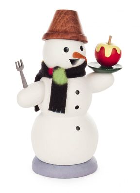Räuchermann Schneemann mit Bratapfel Höhe 14cm NEU Rauchmann Rauchfigur